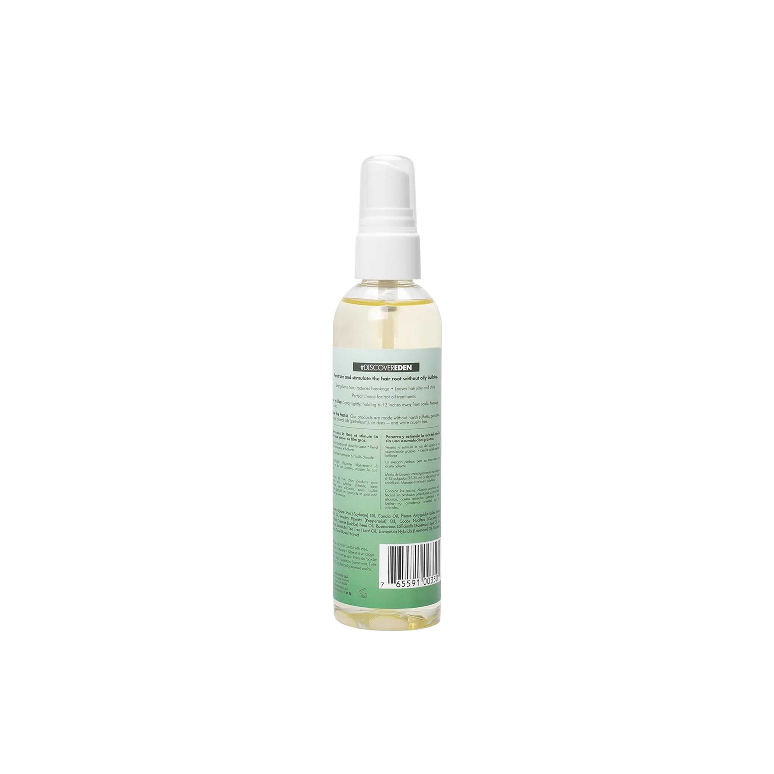 EDEN BodyWorks Peppermint Tea Tree Hair Oil packaging highlights a versatile 4 oz bottle.