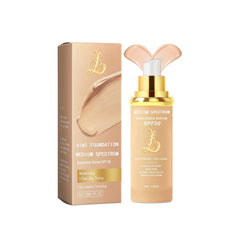 EdenEdges 4-in-1 foundation with pump demonstrates a smooth, skin-toned base for all-day wear.