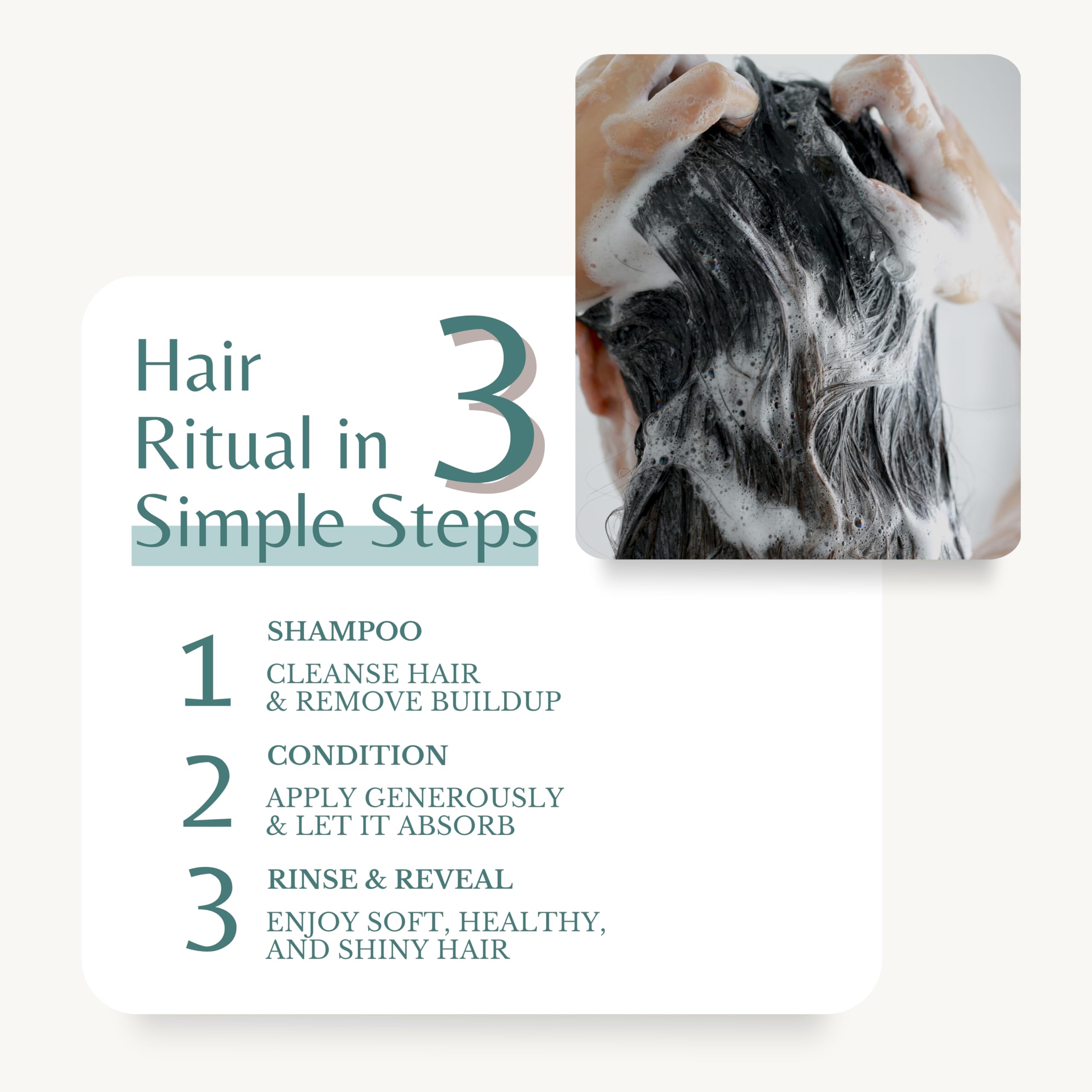 Edenika Botanicals Rosemary Conditioner application emphasizing nourishment.