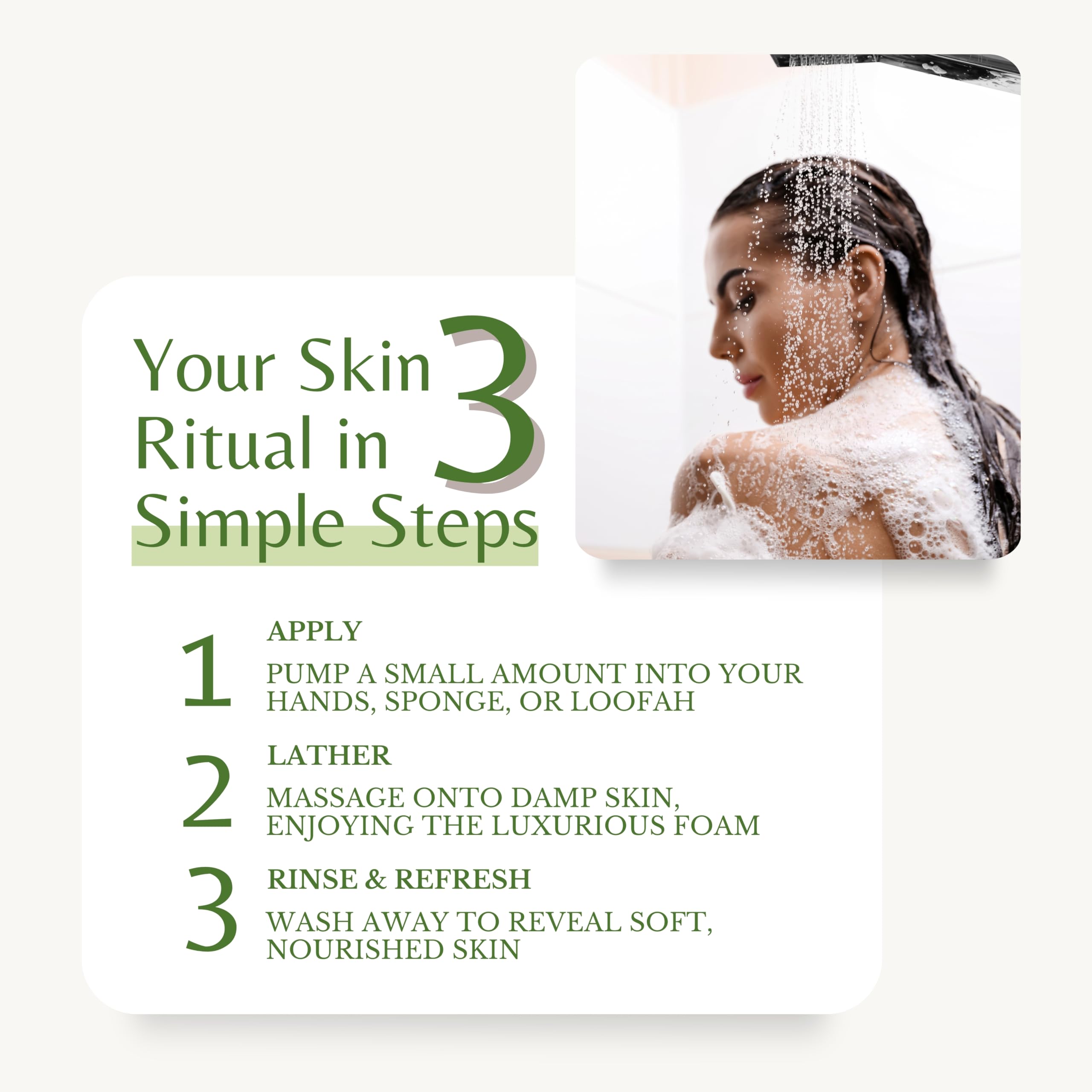 EDENIKA BOTANICALS Tea Tree Oil Body Wash natural ingredients highlight arnica and aloe.