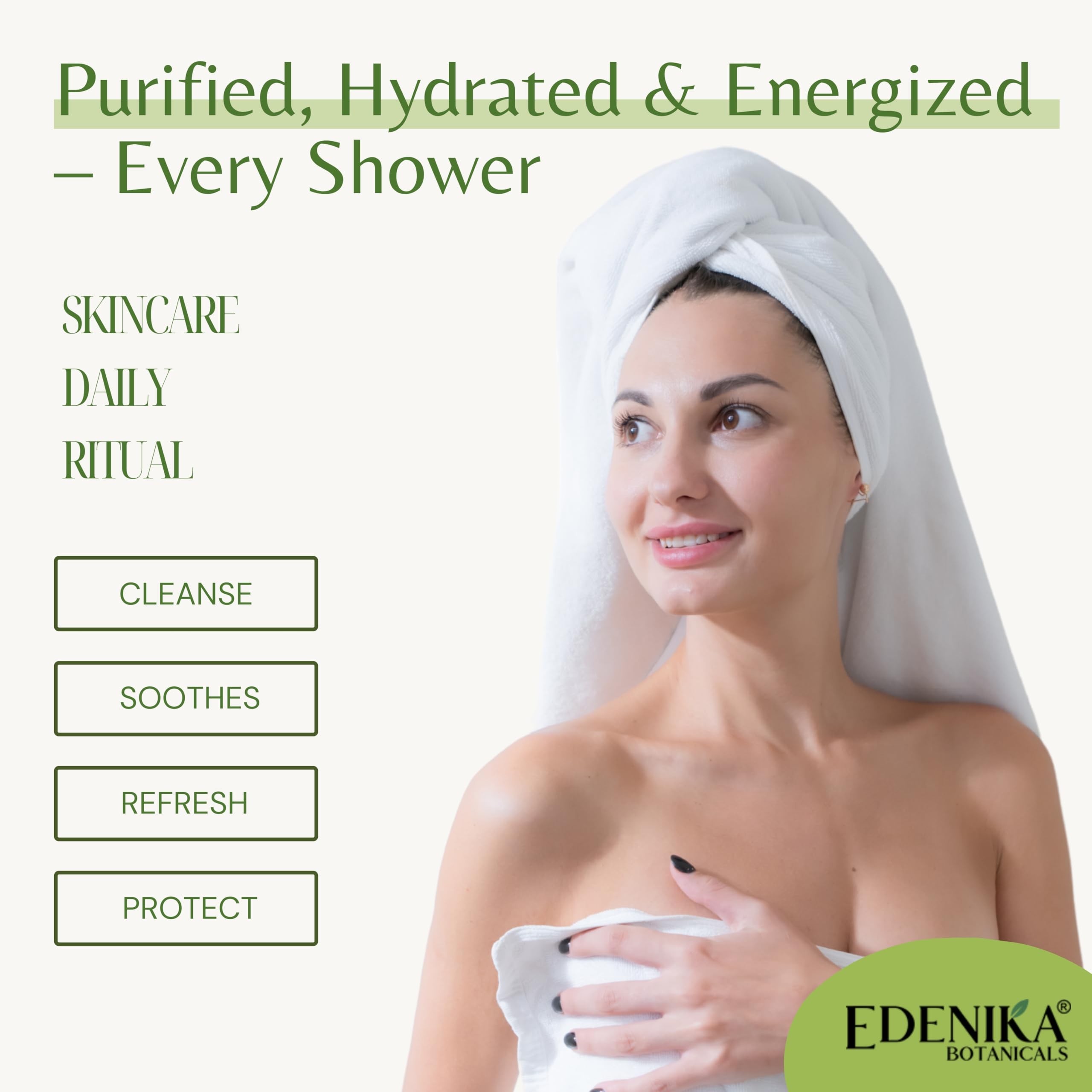 EDENIKA BOTANICALS Tea Tree Oil Body Wash pump action for post-workout refresh.