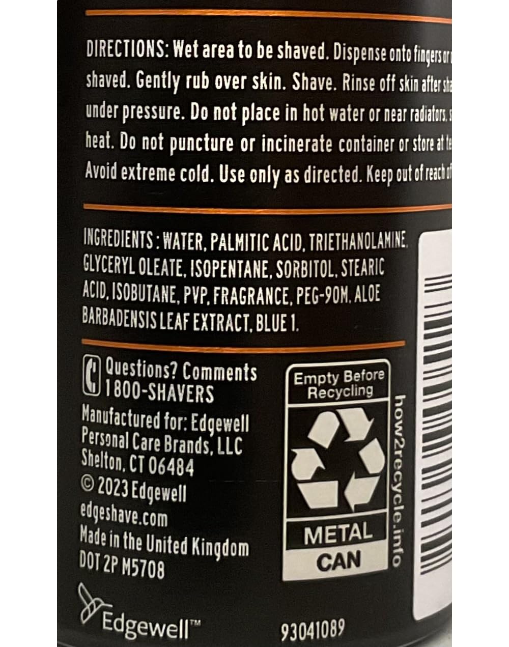 Edge Shave Gel closeup-foil-texture demonstrates gel slip and cooling on sensitive skin