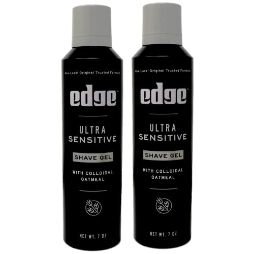 Edge Ultra Sensitive Shave Gel colloidal oatmeal ingredient highlights gentle irritation relief