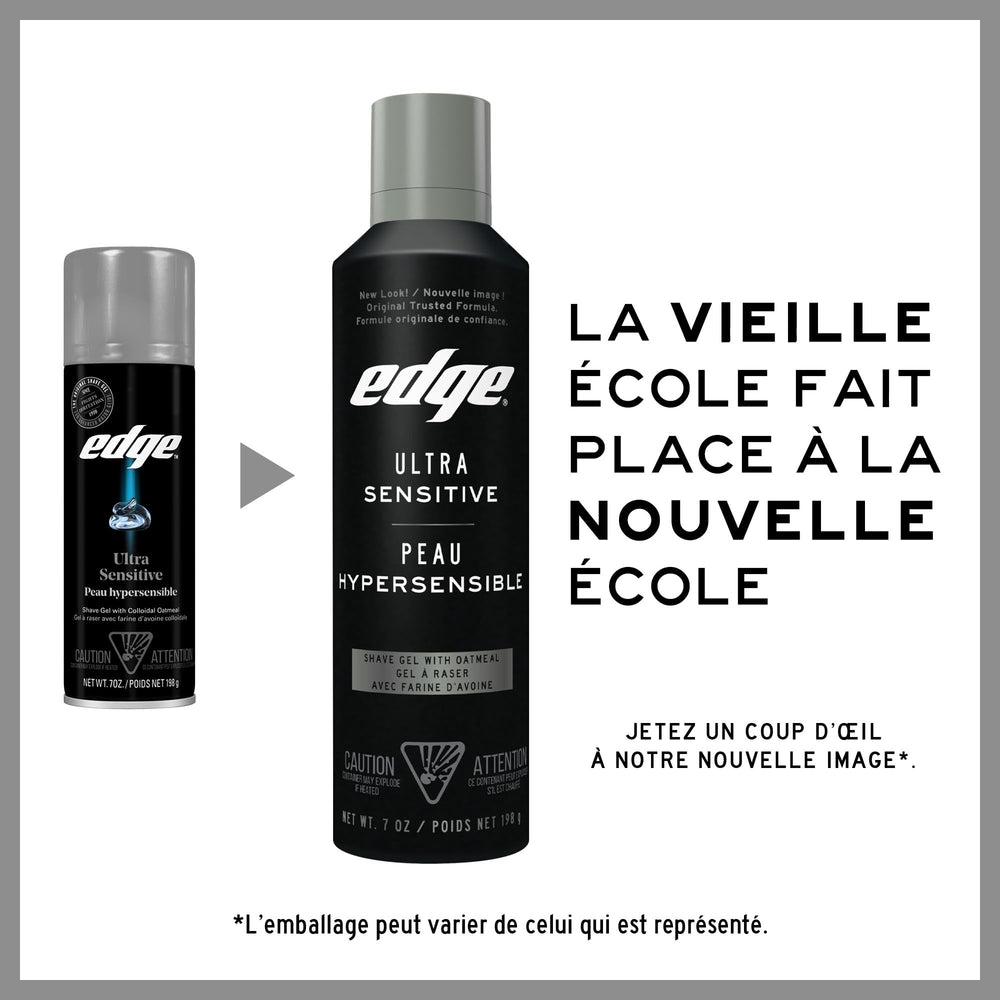 Edge Ultra Sensitive Skin Unscented Shaving Gel 198g lather-foam ready for a comfortable shave.