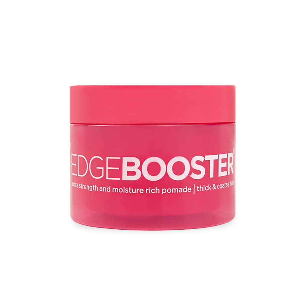 EDGEBOOSTER Style Factor Pomade jar demonstrates maximum hold for thick, coarse hair.