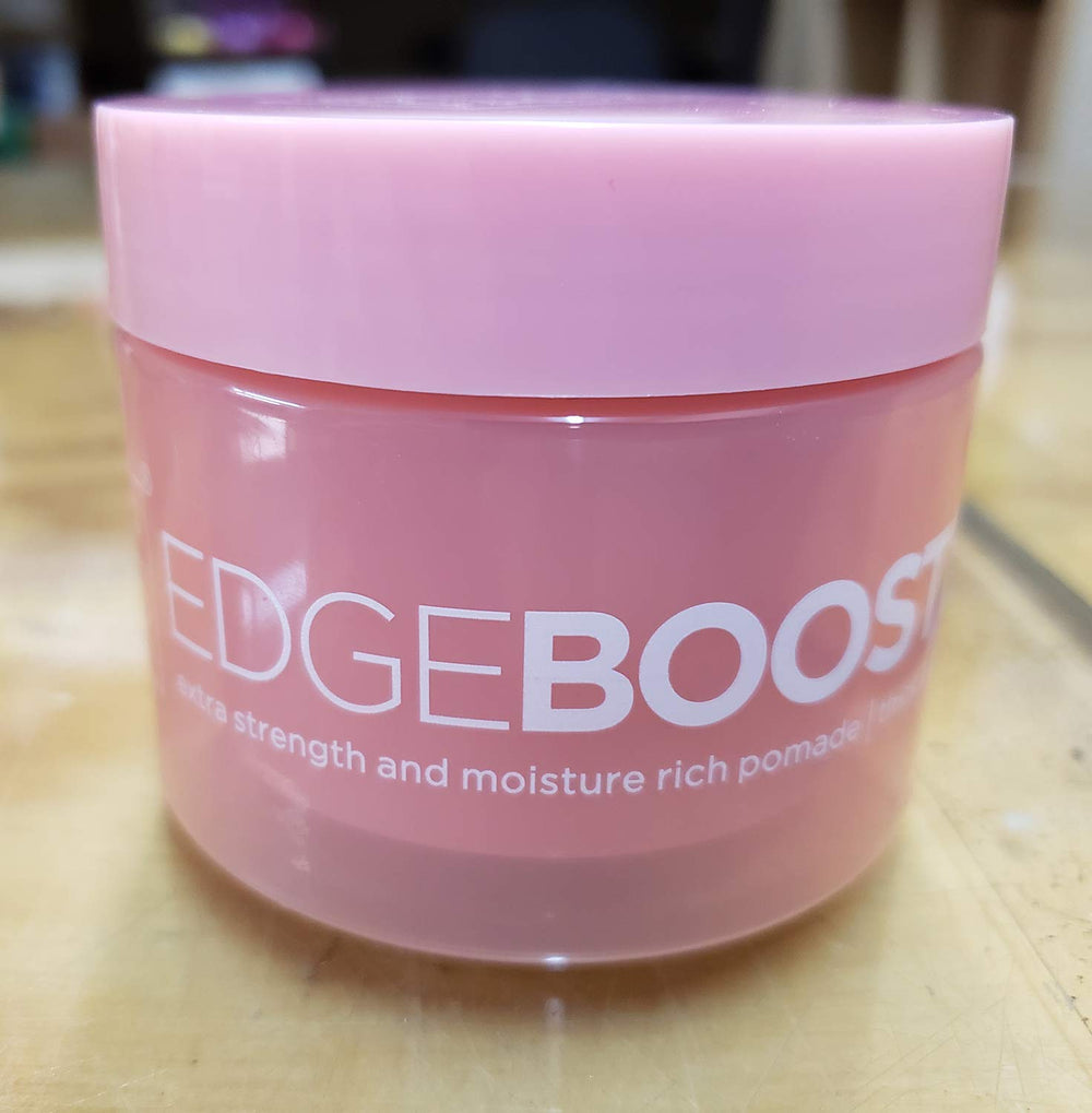 Edge Booster Style Factor Pomade Pink Sapphire tube opened for easy scoop and styling