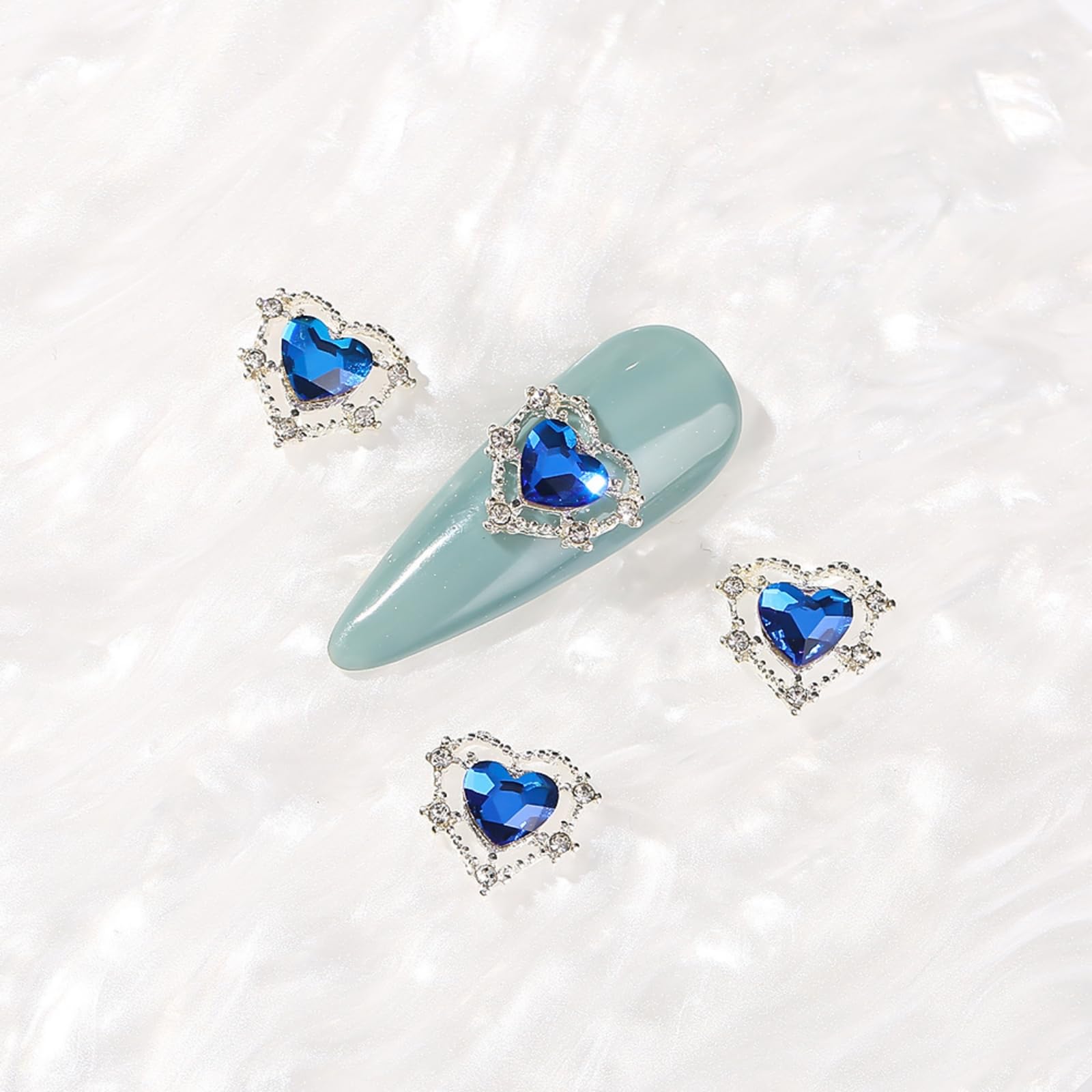 editTime nail clay slices blue mini shapes for color-mixed nail embellishments