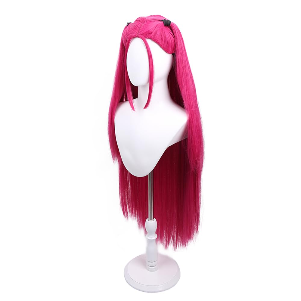 Edivd Kids Hot Pink Wig vibrant color creates standout look for costumes.
