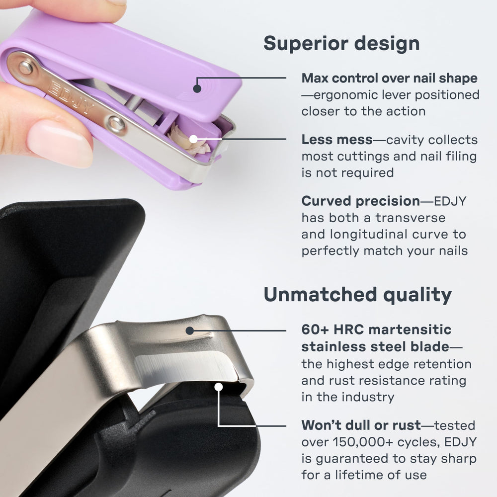 EDJY fingernail cutter 2-pack ideal for backup