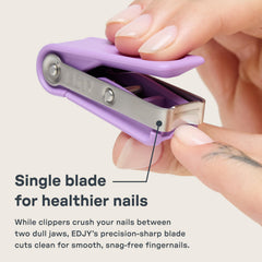 EDJY Fingernail Cutter blade closeup emphasizes surgical-grade steel and edge retention.