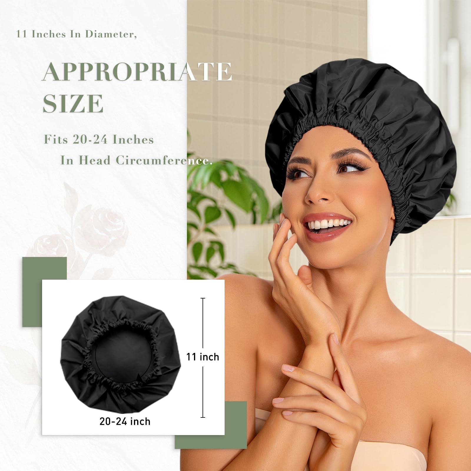 Edoneery large cap with 11-inch diameter protects long hair and braids