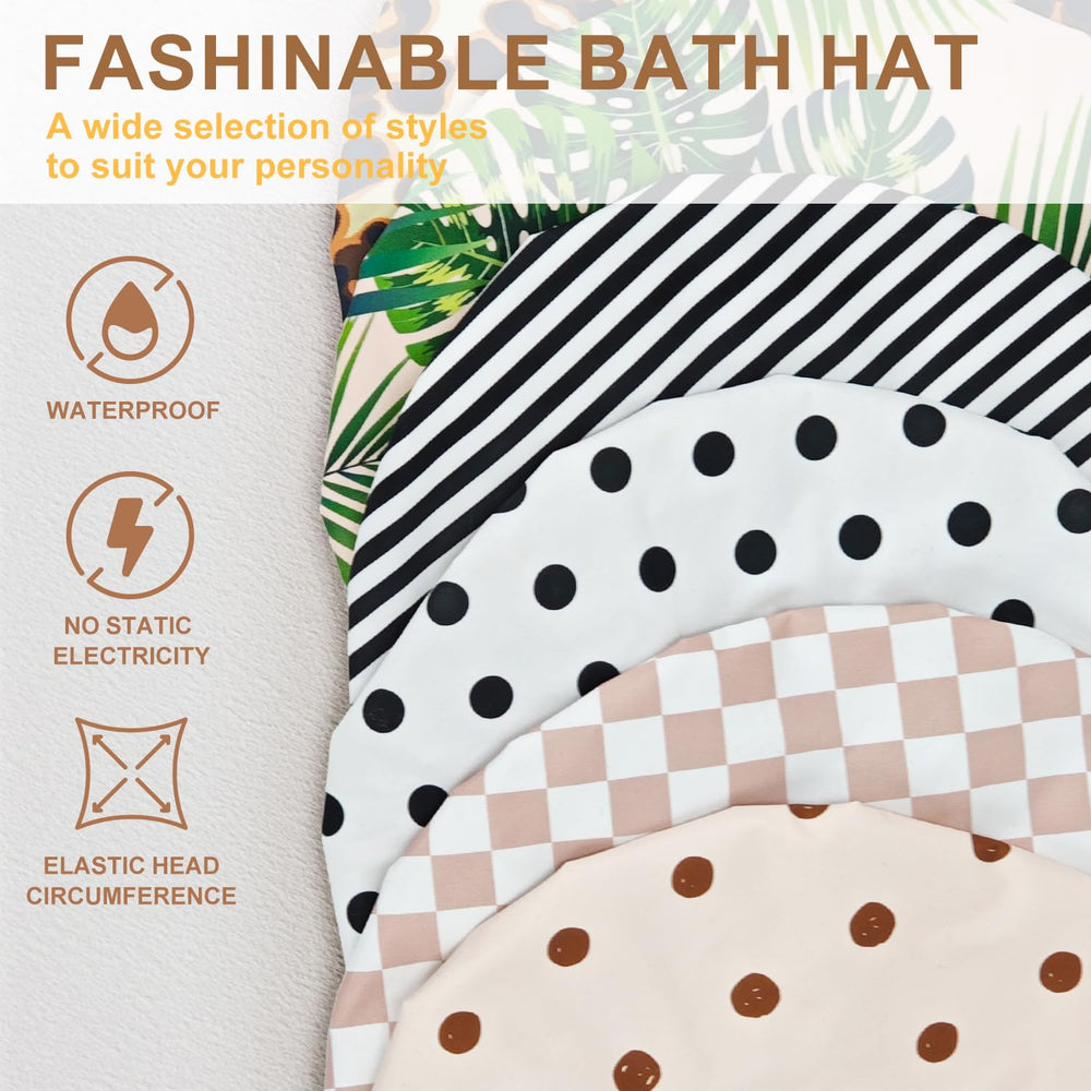 Edoneery leopard-pattern cap demonstrates large diameter for long hair or braids