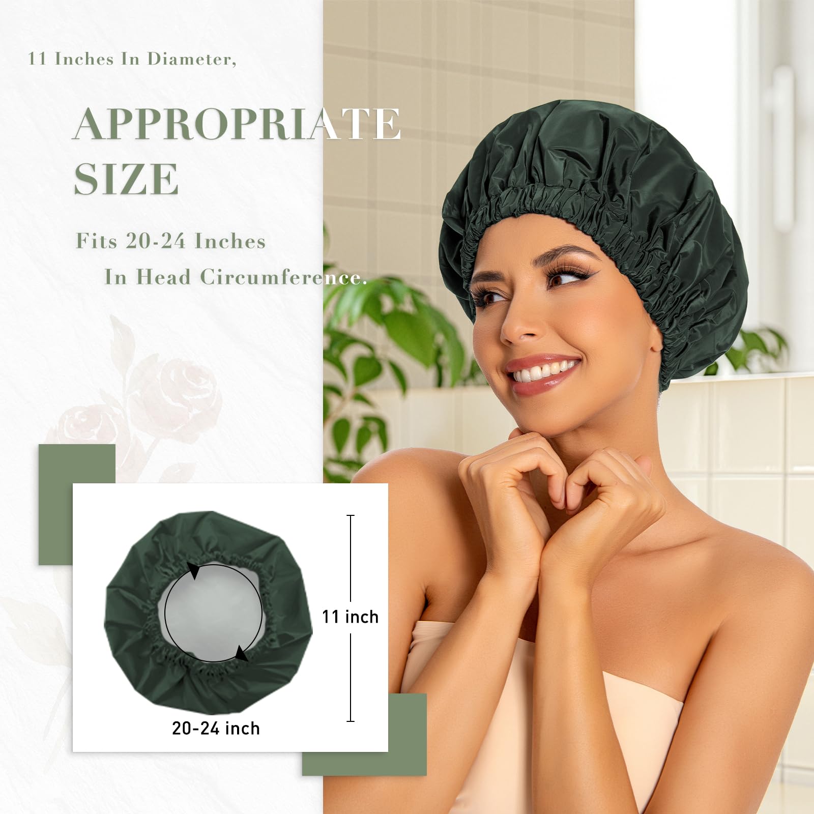 Edoneery waterproof bonnet blocks moisture while cooking or cleaning