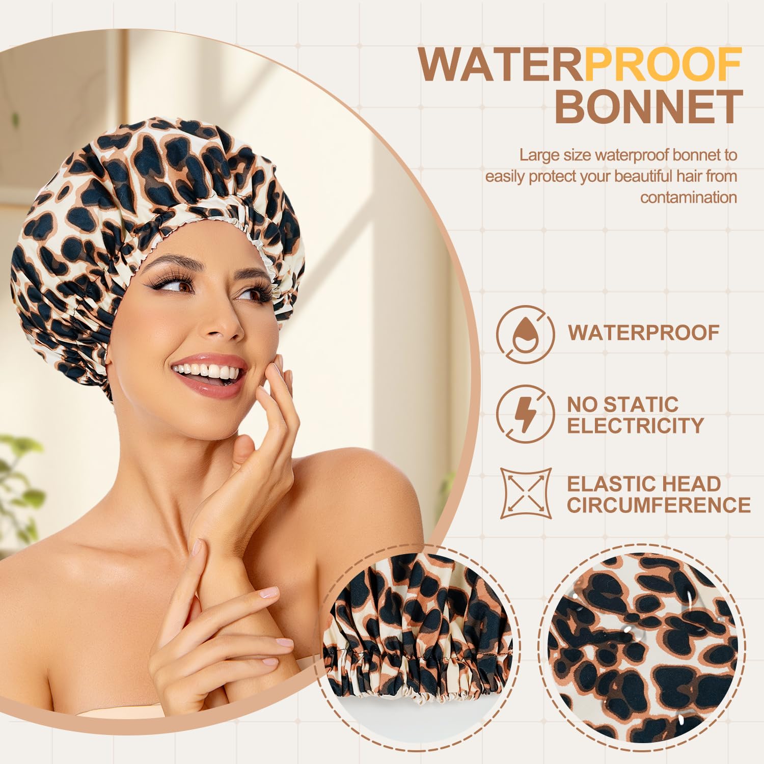Edoneery satin lining reduces frizz and tangles over long use
