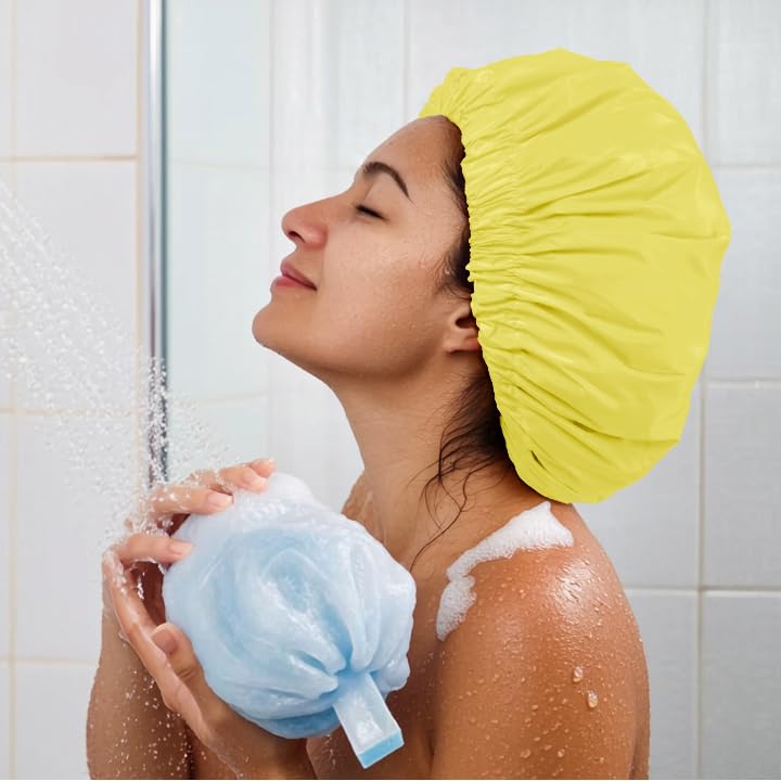Edoneery shower cap packable travel storage compact design for hotels and on-the-go