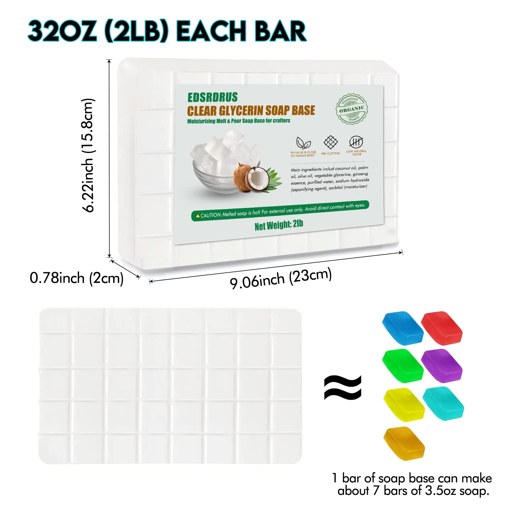 EDSRDRUS color-stable base supports vibrant custom soaps with colorants