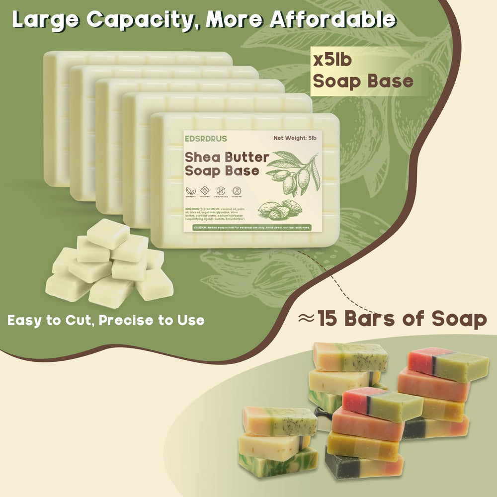 EDSRDRUS glycerin base melts and pours smoothly for quick soap making
