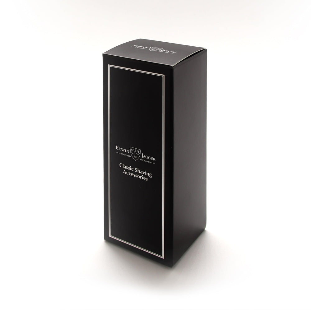 Edwin Jagger DE89LBLAMZ care-instruction card emphasizes long-lasting maintenance tips.