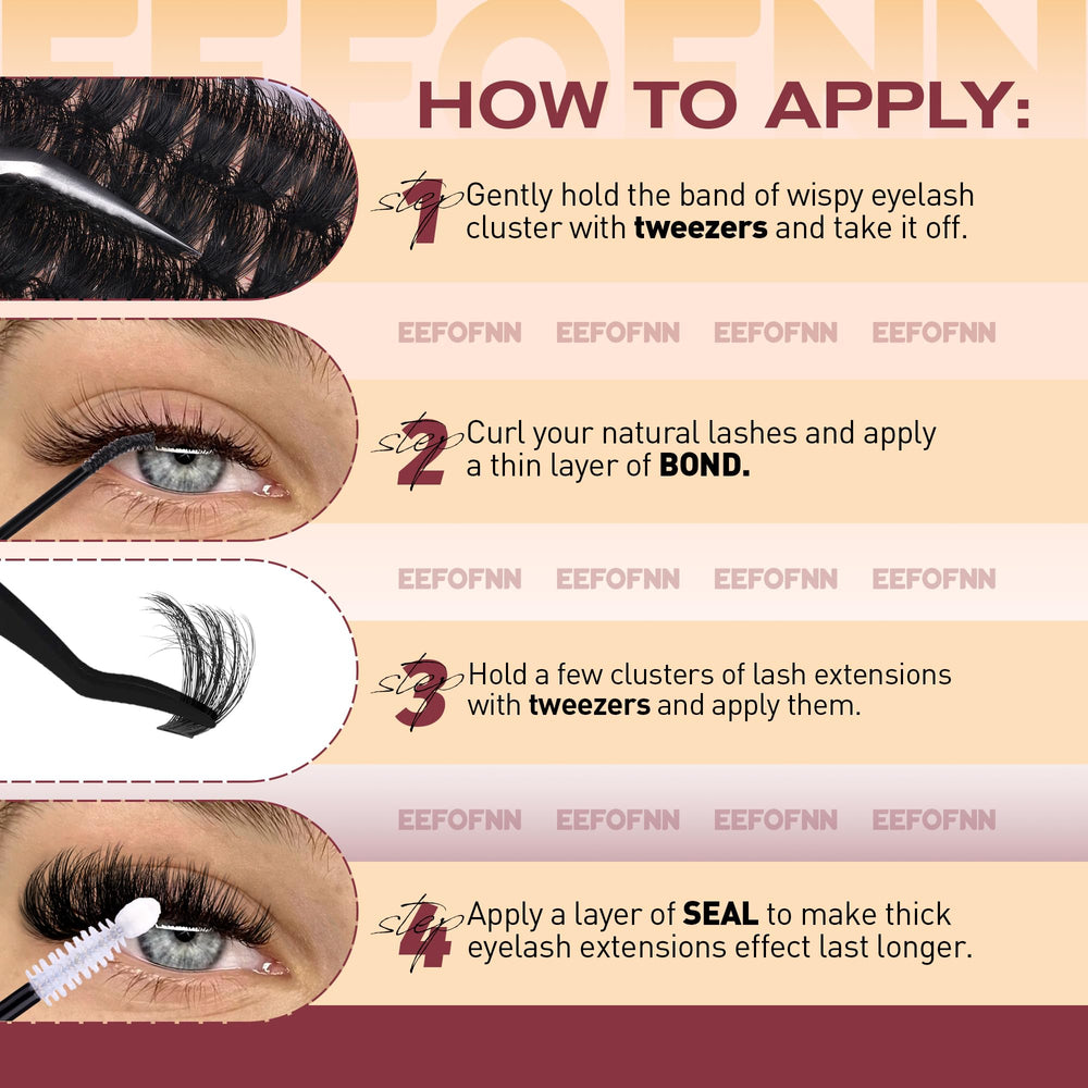 Eefofnn beginner-friendly application guidance for bold lashes