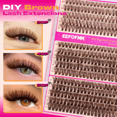Eefofnn d-curly brown lashes 10-12mm add soft volume.