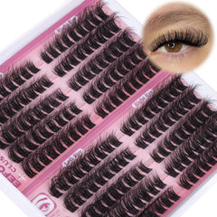 Eefofnn lash clusters cat-eye flutter close-up for dramatic daytime look