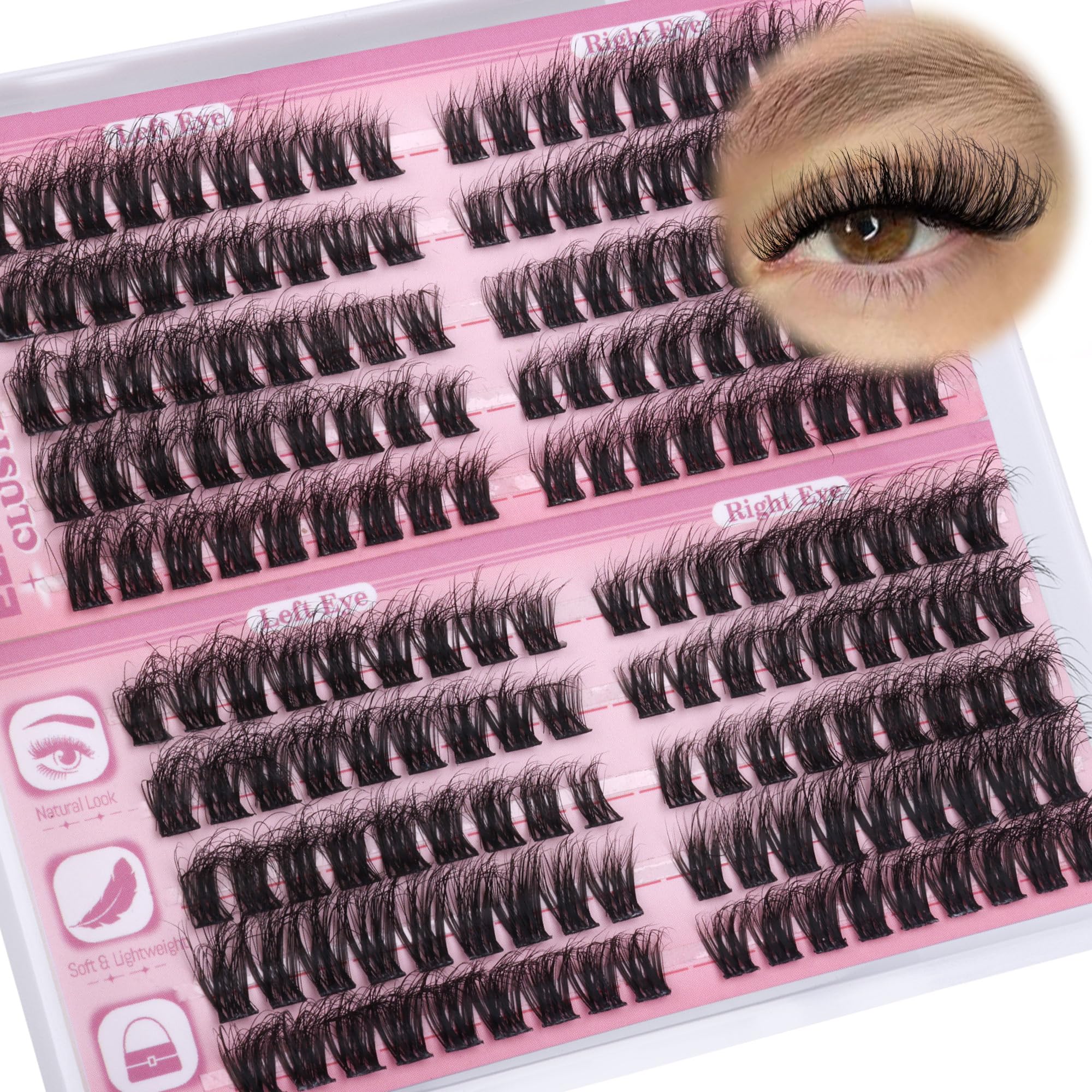 Eefofnn lash clusters at-home application kit for travel and daily wear