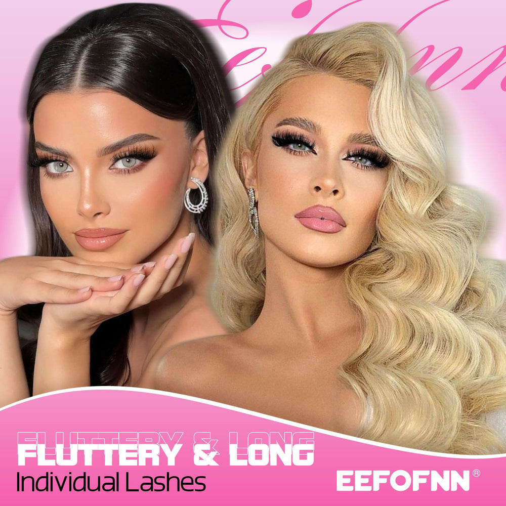 Eefofnn lash clusters doll-eye style showcases versatile looks with stacking options
