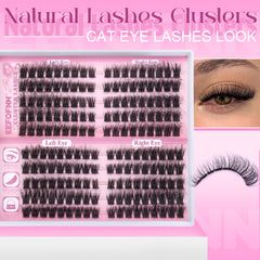Eefofnn lash clusters left-right arrangement enables customizable cat-eye shapes