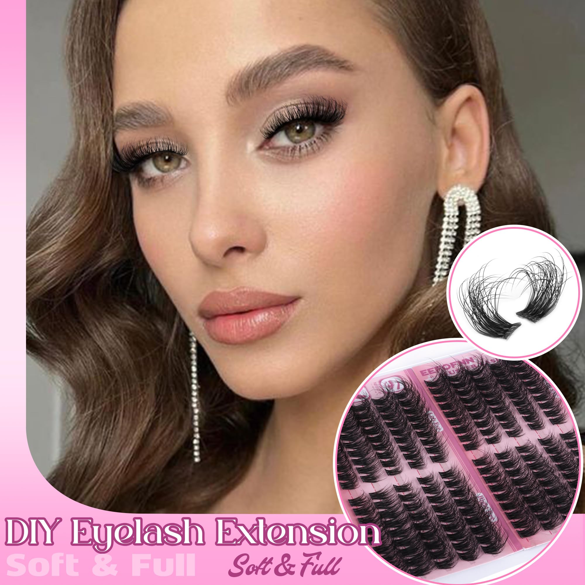 Eefofnn lash clusters soft band ensures easy DIY application