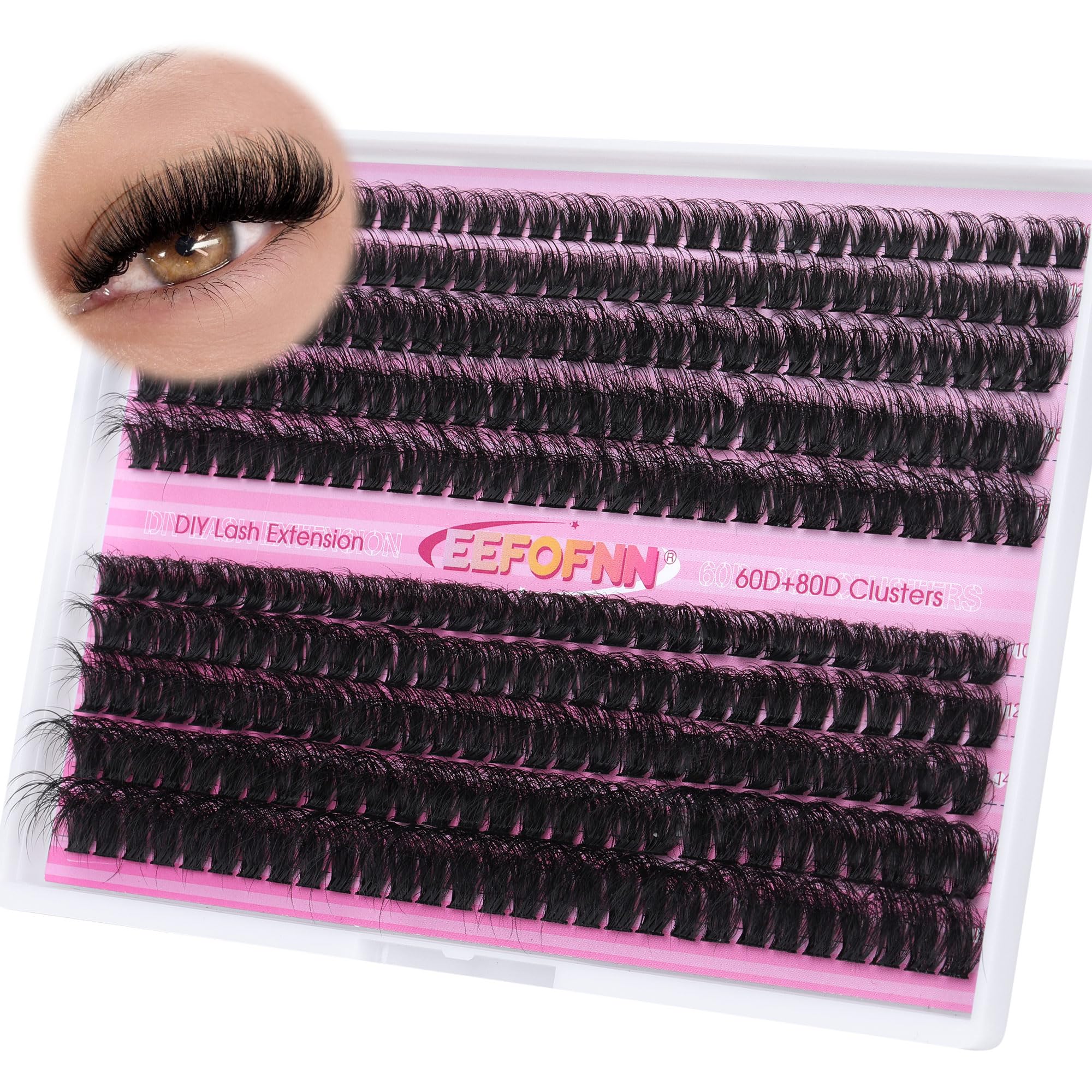 Eefofnn lash clusters vegan handmade lashes emphasize cruelty-free comfort for daily wear