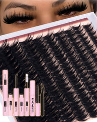Eefofnn manga lash clusters 12mm inner corner create a natural cat-eye look