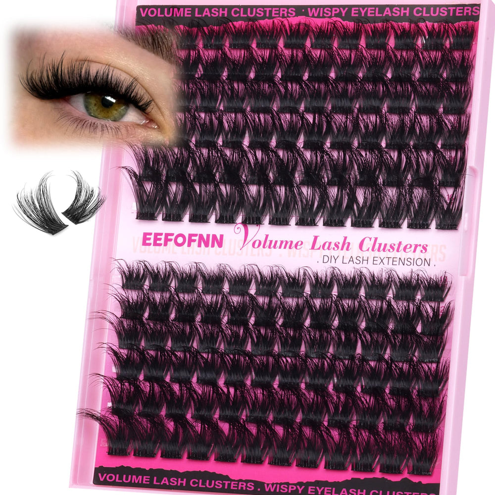 Eefofnn volume lash clusters handmade lightweight for all-day comfort.