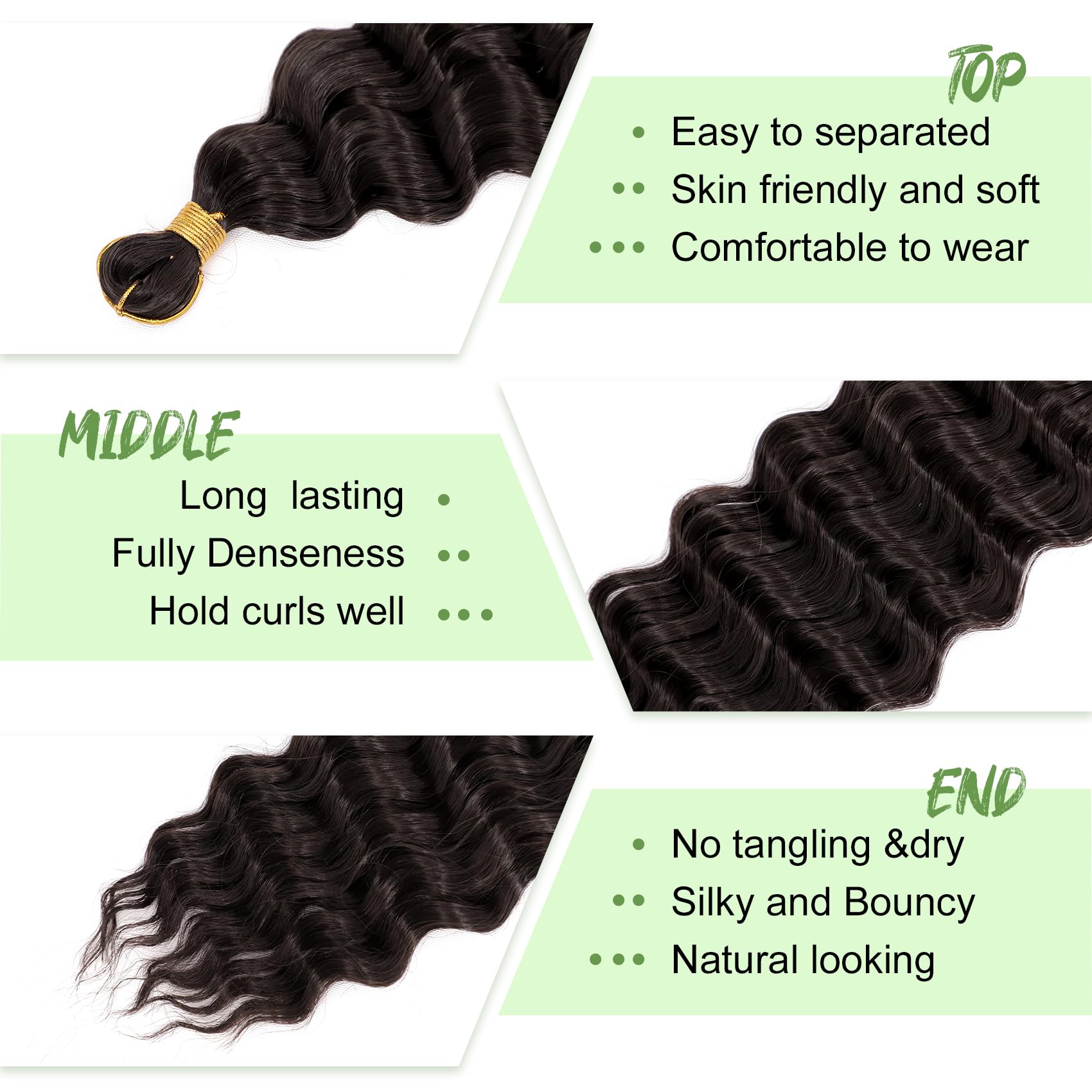 EERYA deep ocean wave crochet hair in 18 inch offers vibrant color options