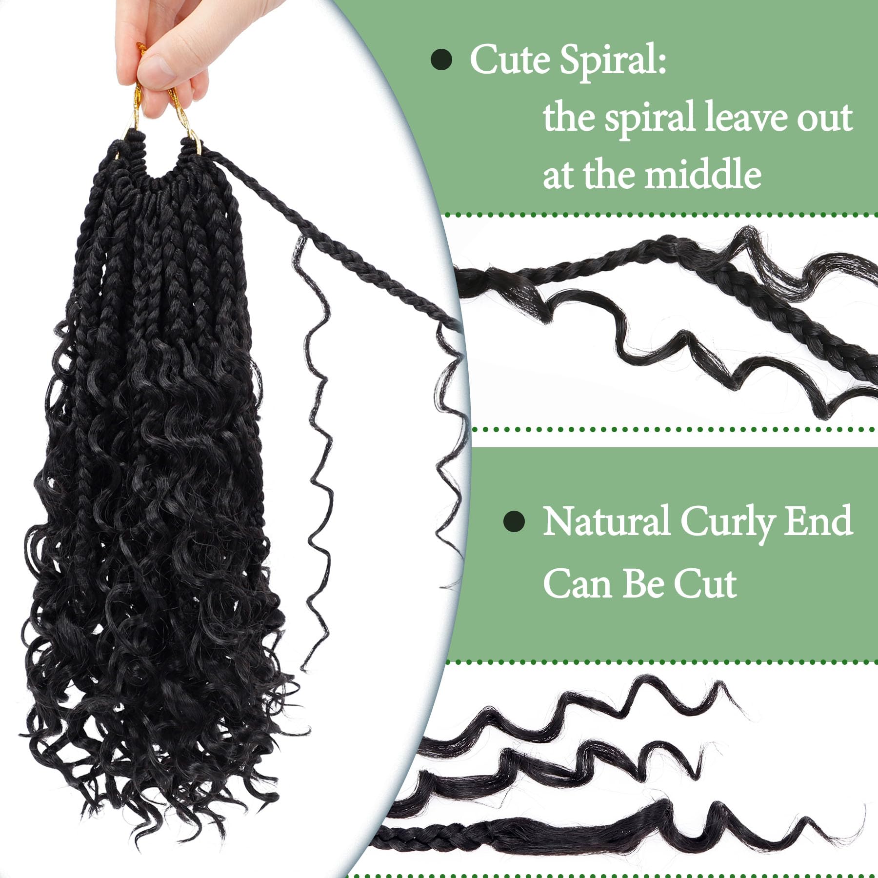 EERYA Goddess Box Braids lightweight feel for comfortable wear.