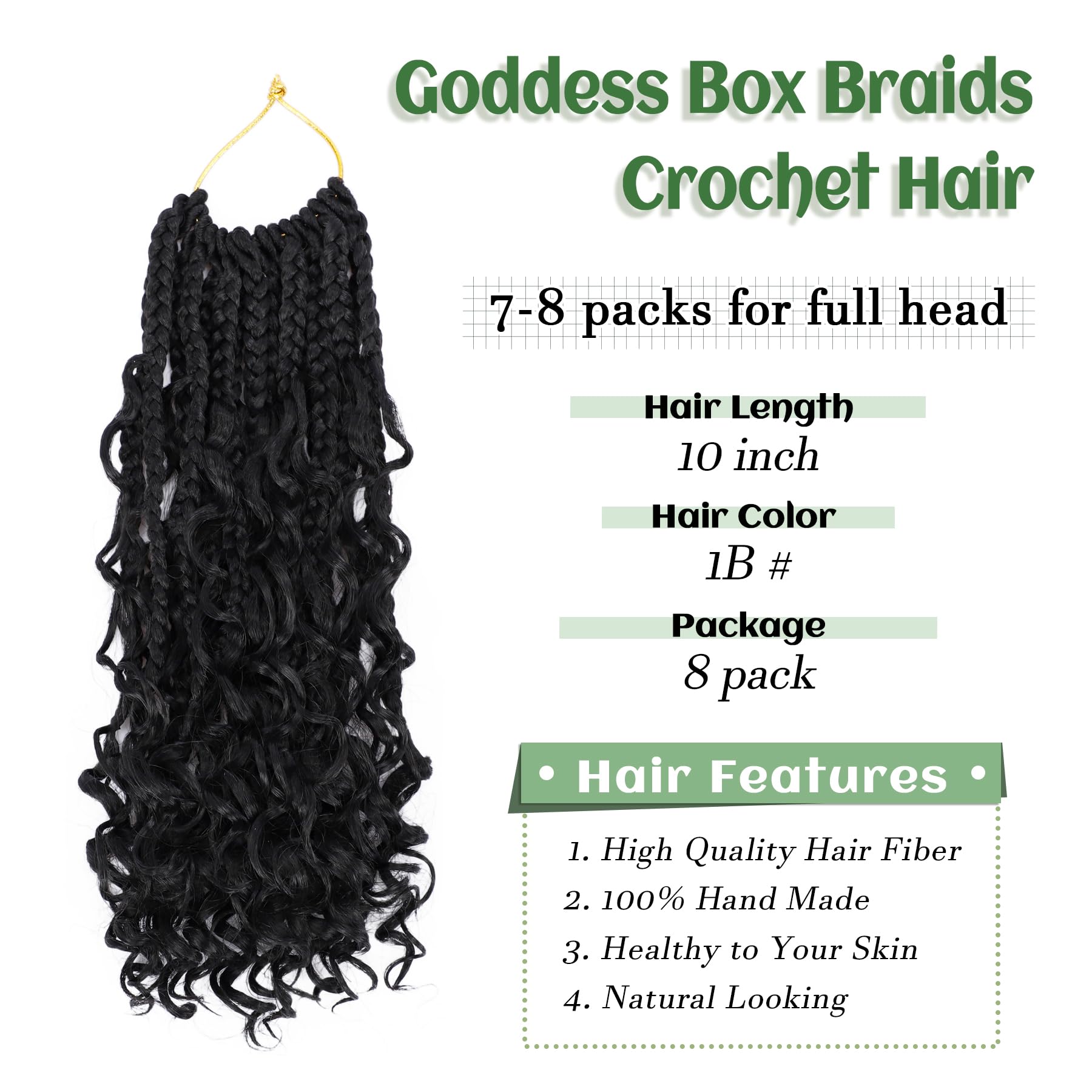 EERYA Goddess Box Braids pre-looped design eases installation.