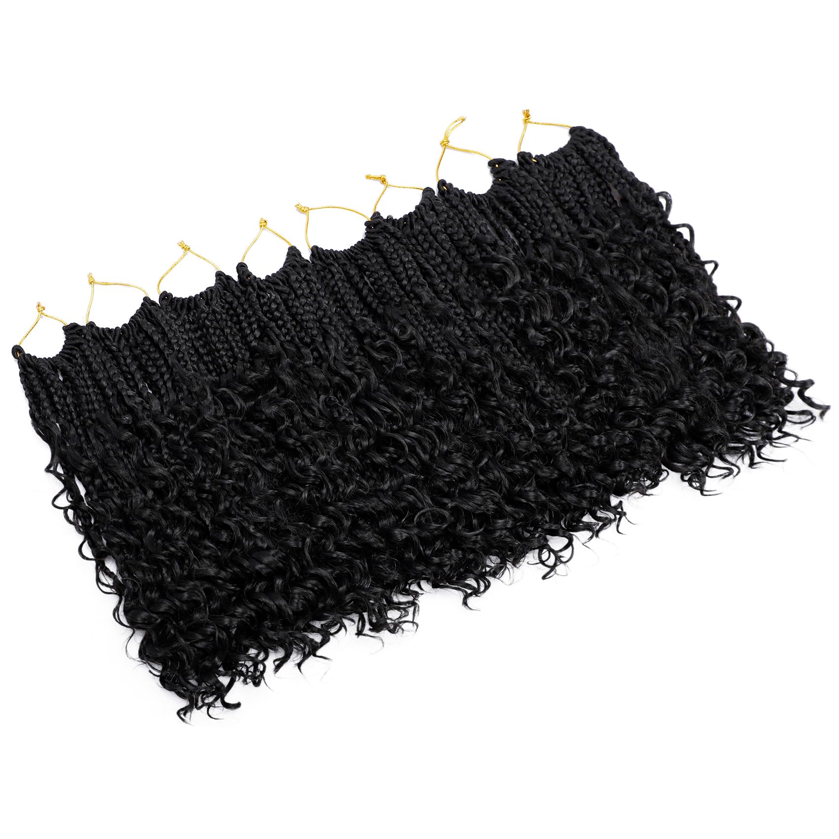 EERYA Goddess Box Braids color options include natural 1B and highlights.