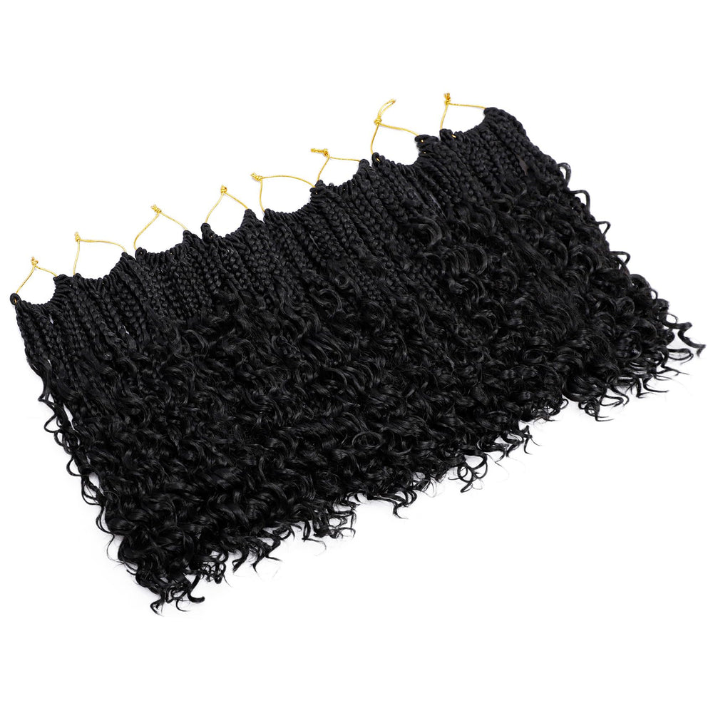 EERYA Goddess Box Braids color options include natural 1B and highlights.