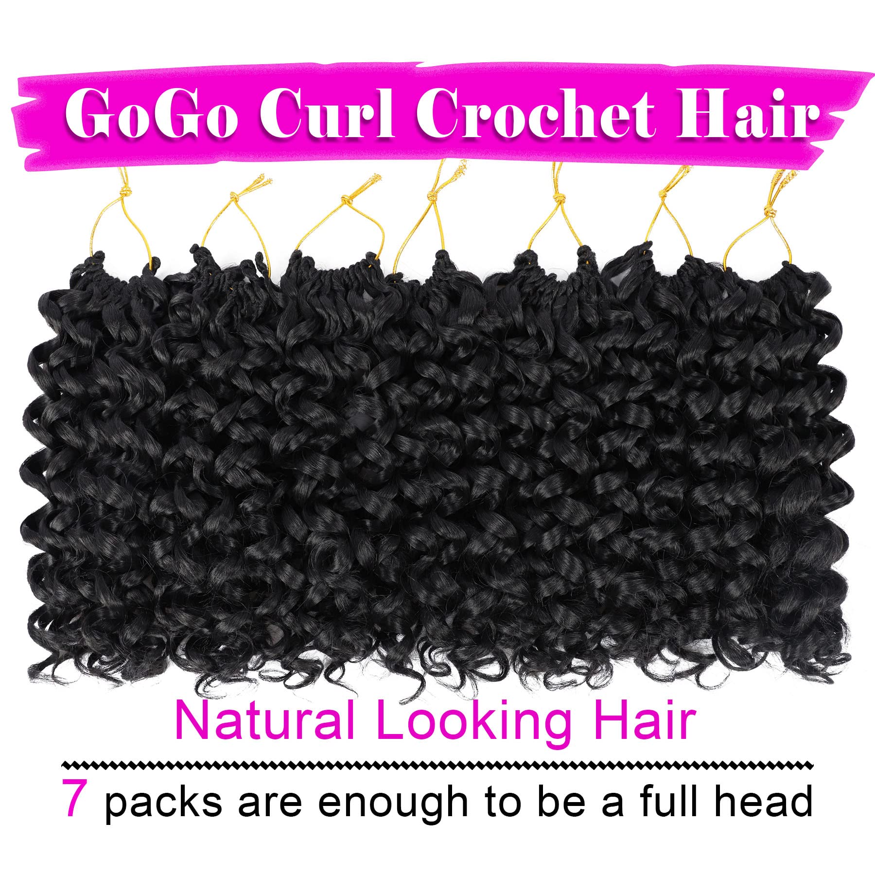 EERYA GoGo Curl Crochet Hair 10in side view highlights sleek silhouette and comfortable wear.