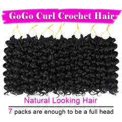 EERYA GoGo Curl 12in 1B closeup shows soft texture for skin-friendly wear
