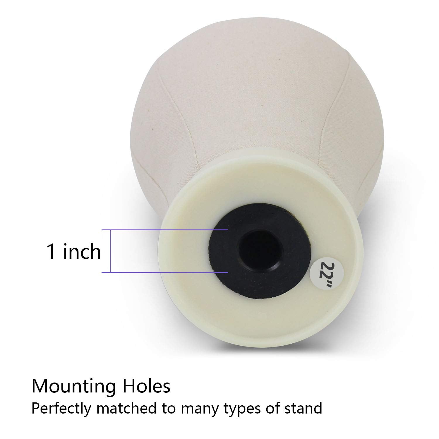 EERYA wig head with stand compatibility for stable styling