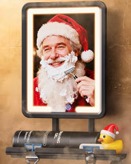 eeuuty heated shower mirror fogless front view for clear shaving in steamy bathrooms.