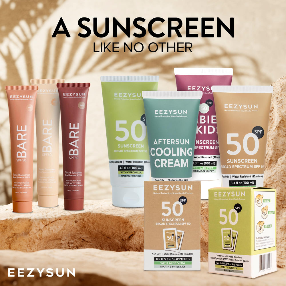 EEZYSUN outdoor activities scene showing sunscreen protection during adventures