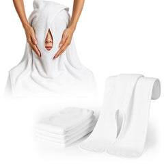 Efforest face towel U-shape white provides breathable comfort during spa sessions.