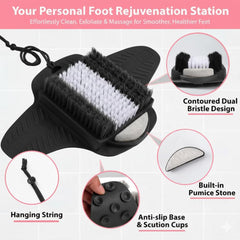 Efforest foot scrubber bristles provide invigorating cleaning for refreshed skin.