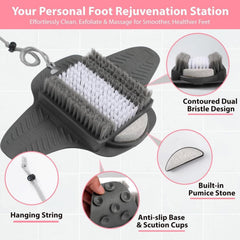 Efforest pumice stone close-up demonstrates dead-skin removal for smoother heels.