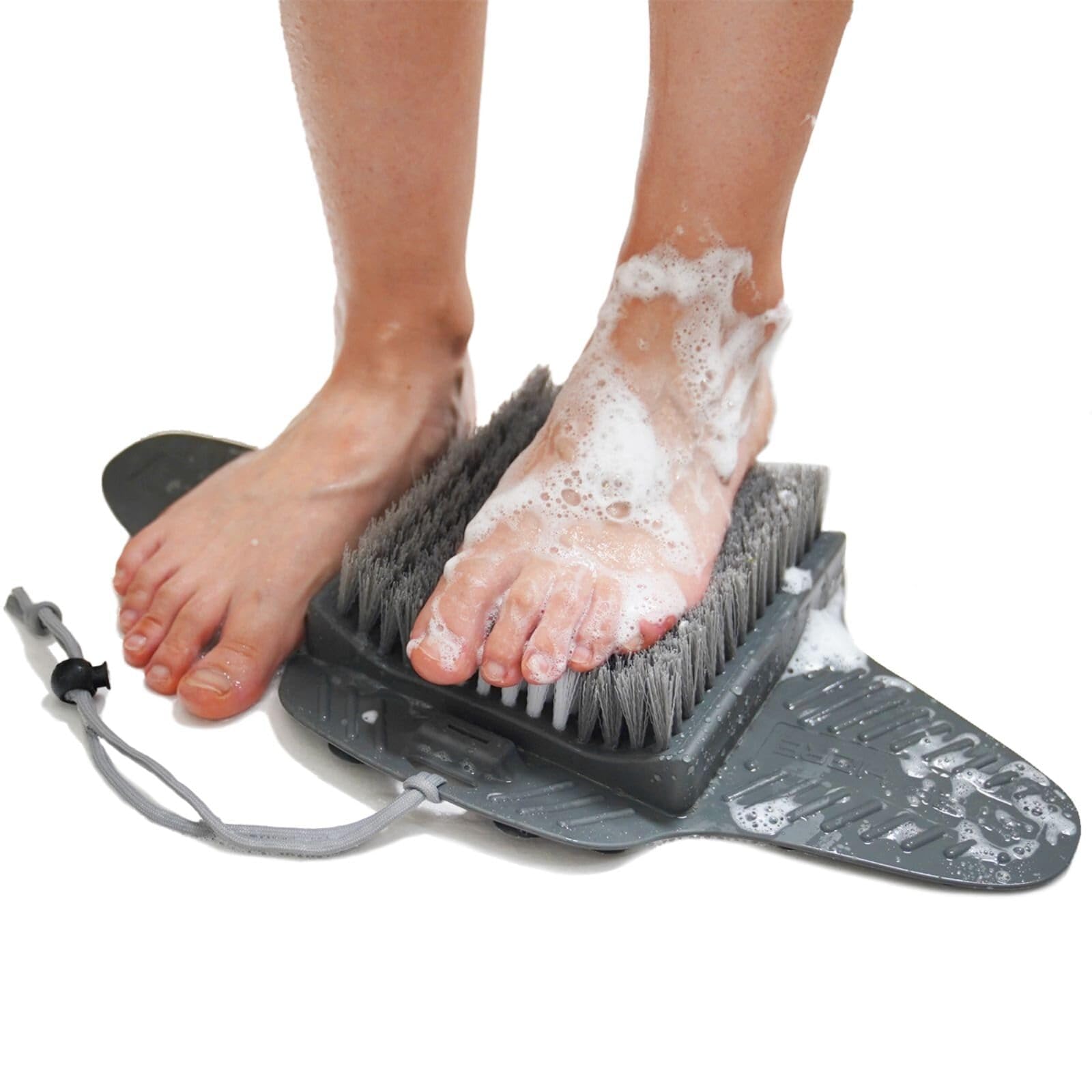 Efforest Shower Foot Scrubber Mat close-up shows exfoliating surface for softer feet.