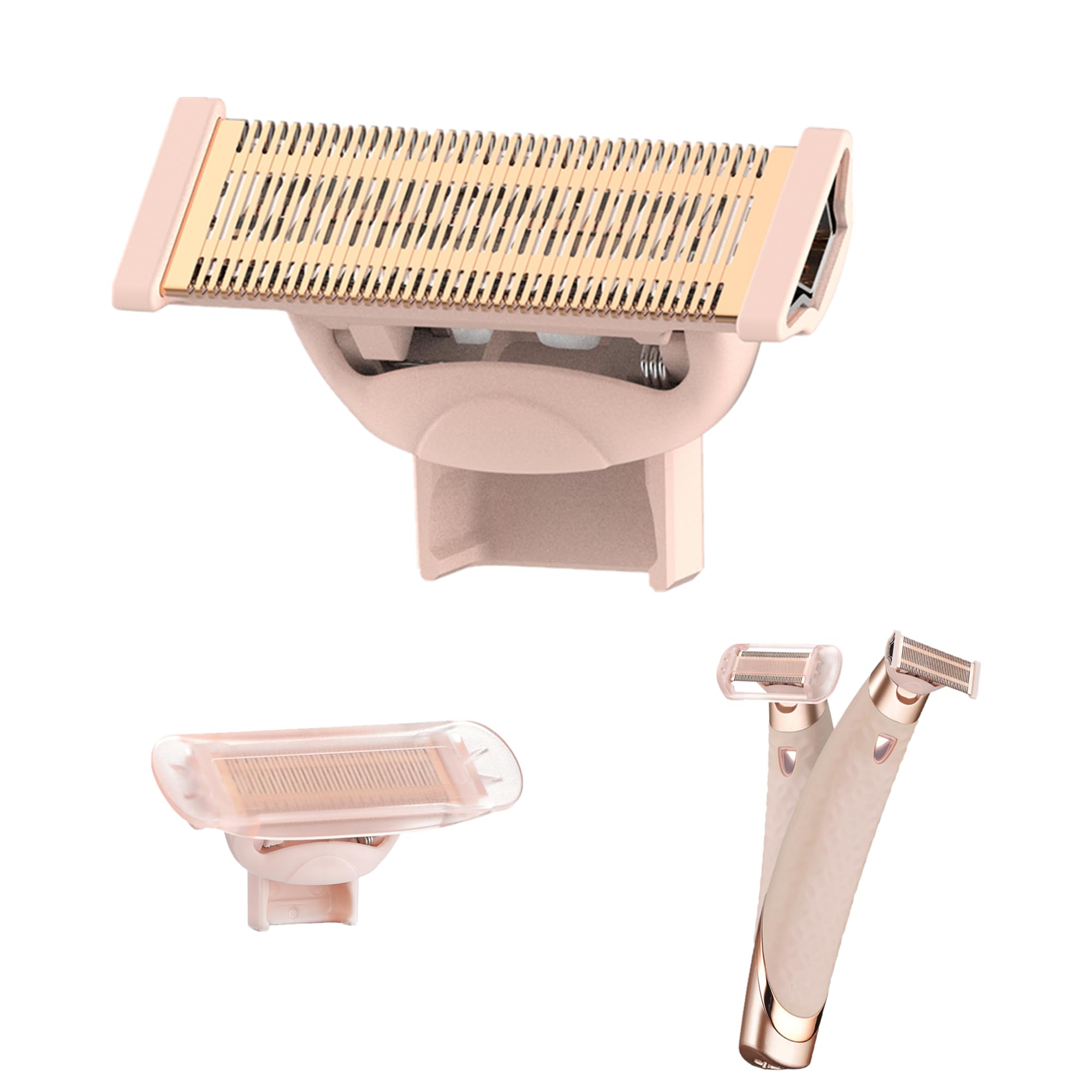 Efsanony flawless nu-razor rose-gold replacement head closeup for smooth skin.