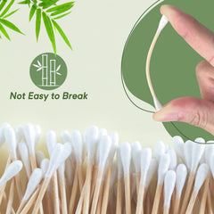 Egaageoi double-tipped cotton tip demonstrates lint-free, durable performance.