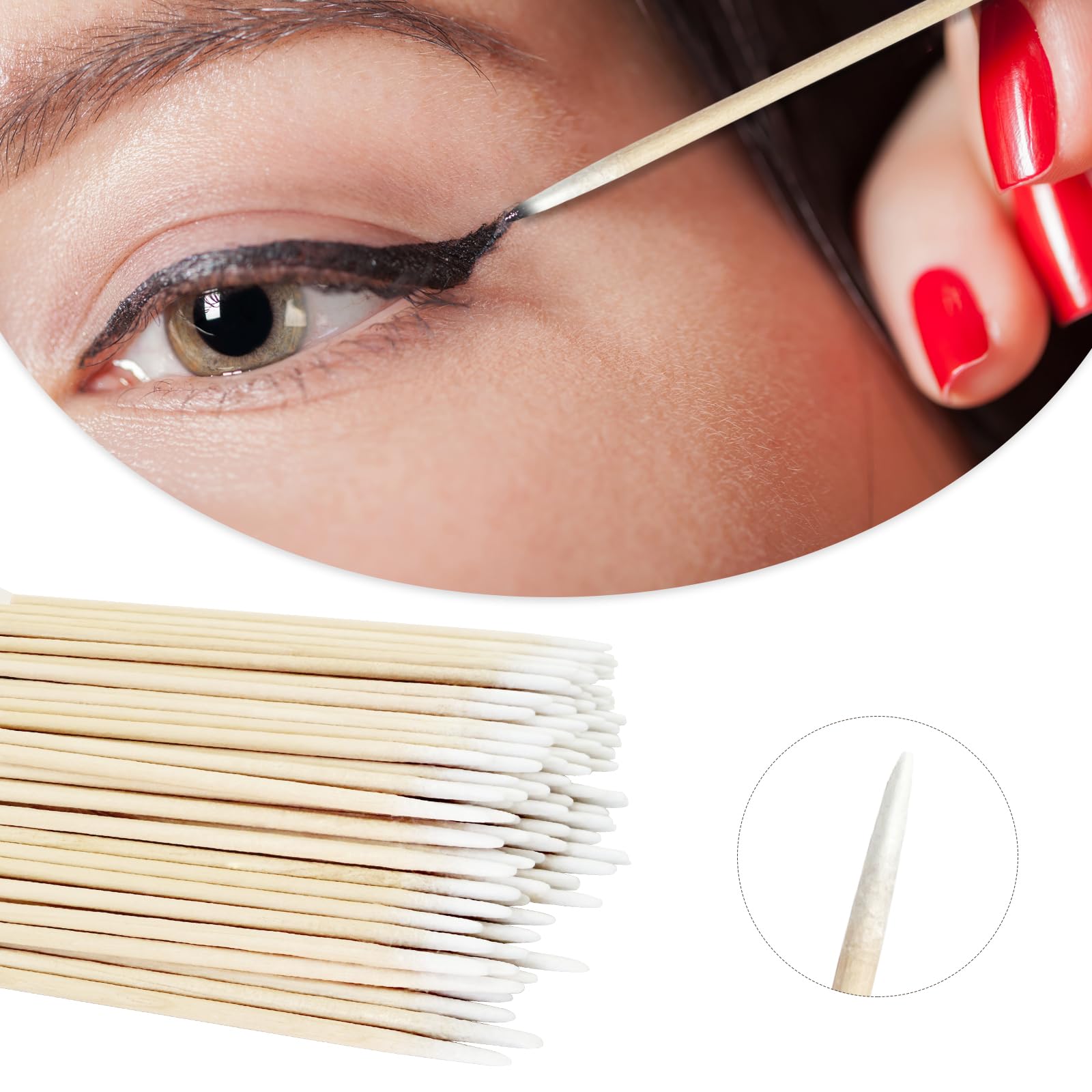Egaageoi pointed swabs for microblading detail work and prep.