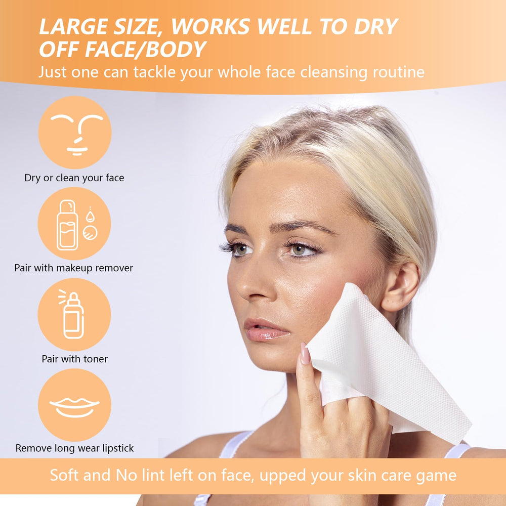 Thick, strong, highly absorbent towels for gentle cleansing.